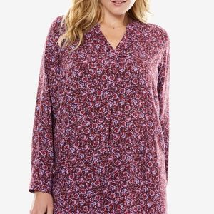 NWT 14/16 front tab tunic long sleeve